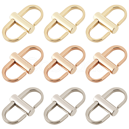 9Pcs 3 Colors Adjustable Iron Buckles for Chain Strap Bag IFIN-BBC0001-04A-1