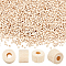 AHADERMAKER 3000Pcs Undyed Natural Wood Tube Beads, Lead Free, Moccasin, 5x4mm, Hole: 2mm