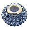 Resin Rhinestone Beads, with Silver Color Brass Double Cores, Grade A, Rondelle, Light Sapphire, 10x7mm, Hole: 2.5mm