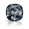 Preciosa&reg MAXIMA Crystal Fancy Stones, Czech Crystal, 435 36 132 Cushion Square, Aluminium Layer, 00030 260 NightFall, 12x12mm