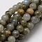 Natural Labradorite Round Beads Strands, 8mm, Hole: 1mm, about 44~48pcs/strand, 15 inch