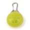 Plastic & Iron LED Collar Light, Carabiner Clip Dog Light, Pet Supplies, Half Round, Built-in Battery, Yellow Green, 53mm, Pendant: 32.5x22mm, Hole: 15.5x6mm