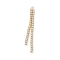 Brass Rhinestone Cup Chains Tassel Big Pendants, Golden, 51x5x2mm, Hole: 1.6mm