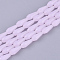 Glass Beads Strands, Imitation Jade, Faceted, Teardrop, Pink, 9~10x4mm, Hole: 1mm, about 70~72pcs/Strand, 63~67cm