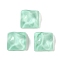 Translucent Epoxy Resin Decoden Cabochons, Water Ripple Square, Aquamarine, 14.5x14.5x8mm