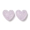 Resin Beads, with Rhinestone, Drusy Heart, Thistle, 17x19x10.5mm, Hole: 1.6mm