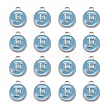 Platinum Plated Alloy Enamel Charms X-ENAM-S118-04F-P-2