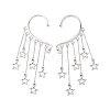 Star Tibetan Style Alloy Cuff Earrings for Women EJEW-TA00525-1