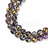 Electroplate Transparent Glass Beads Strands EGLA-N002-34A-D01-3
