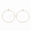 Brass Hoop Earrings Findings X-KK-S348-244-1