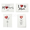 4Pcs 4 Styles Kraft Paper Greeting Cards AJEW-FS0001-29-1