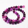 Natural Striped Agate/Banded Agate Bead Strands X-G-K155-A-6mm-02-4