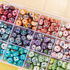 240Pcs 12 Colors Synthetic Ocean White Jade Beads Strands G-AR0005-25-4