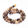 Natural Striped Agate/Banded Agate Bead Strands X-G-K155-A-8mm-14-2