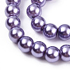 Baking Painted Pearlized Glass Pearl Round Bead Strands HY-Q003-6mm-27A-3