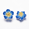 Handmade Polymer Clay 3D Flower Plumeria Beads X-CLAY-Q192-20mm-05-2