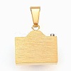 304 Stainless Steel Cubic Zirconia Pendants X-STAS-F168-34G-2