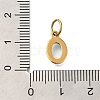 Ion Plating(IP) 304 Stainless Steel Enamel Alphabet Charms STAS-F308-02G-O-3