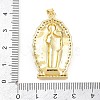 Religion Brass Micro Pave Clear Cubic Zirconia Pendants KK-H268-04B-G-3