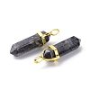 Natural Larvikite Pointed Pendants G-G025-01G-21-3