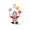 Alloy Enamel Pendants AL-CBA02ED-01G-B-1