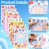 8Pcs PVC Self-Adhesive Stickers STIC-YW0001-06-4