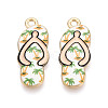 Alloy Enamel Pendants ENAM-T022-39KCG-01-1