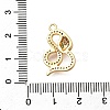 Brass Micro Pave Cubic Zirconia Pendants KK-B147-06B-G-3