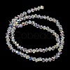 Electroplate Transparent Glass Beads Strands GL-CBA7A17-01A-15-4