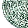 Natural Green Spot Jasper Beads Strands G-P575-A45-4x2mm-3