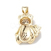 Brass Micro Pave Cubic Zirconia Pendants KK-M240-16F-3