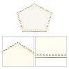 2Pcs Pentagon Wooden Basket Bottoms WOOD-PH0001-84-4