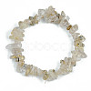 Unisex Chip Natural Rutilated Quartz Beaded Stretch Bracelets BJEW-S143-15-2