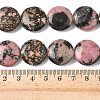 Natural Flat Round Rhodonite Beads Strands G-L246-10-6