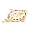 Brass Micro Pave Cubic Zirconia Pendants ZIRC-P200-11B-G02-3