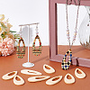 2 Sets Hollow Wooden Big Pendants WOOD-PH0002-28-2