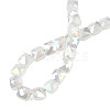 Electroplate Opaque Solid Color Glass Beads Strands EGLA-N002-43-01-4