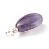 3Pcs 3 Styles Natural Mixed Stone Pendants PALLOY-JF01750-5