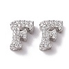 925 Sterling Silver Micro Pave Cubic Zirconia Beads STER-Z005-15P-F-1