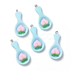 Opaque Resin Pendants RESI-G032-F01-1