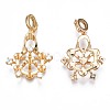Brass Micro Pave Clear Cubic Zirconia Peg Bails Pendants KK-N232-231-2