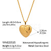 Sweet Design 304 Stainless Steel Heart Pendant Necklaces DY4160-10-1
