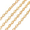 Brass Flat Oval Cable Chains CHC025Y-01-G-1
