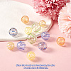 PandaHall Jewelry 12Pcs 6 Style Transparent Handmade Blown Glass Globe Beads GLAA-PJ0001-03-4