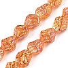 Electroplate Glass Beads Strands EGLA-N012-08M-1