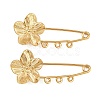 Peach Blossom 304 Stainless Steel Safety Pins Brooch Findings SA-CBA098D-14B-G03-1