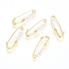 Brass Kilt Pin Brooch Findings X-KK-G389-30G-1