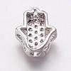 Brass Cubic Zirconia Beads KK-P134-05P-1