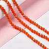 Faceted Glass Beads Strands EGLA-J042-35B-06-4