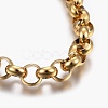 Ion Plating(IP) 304 Stainless Steel Rolo Chain Bracelets BJEW-L634-03B-G-2